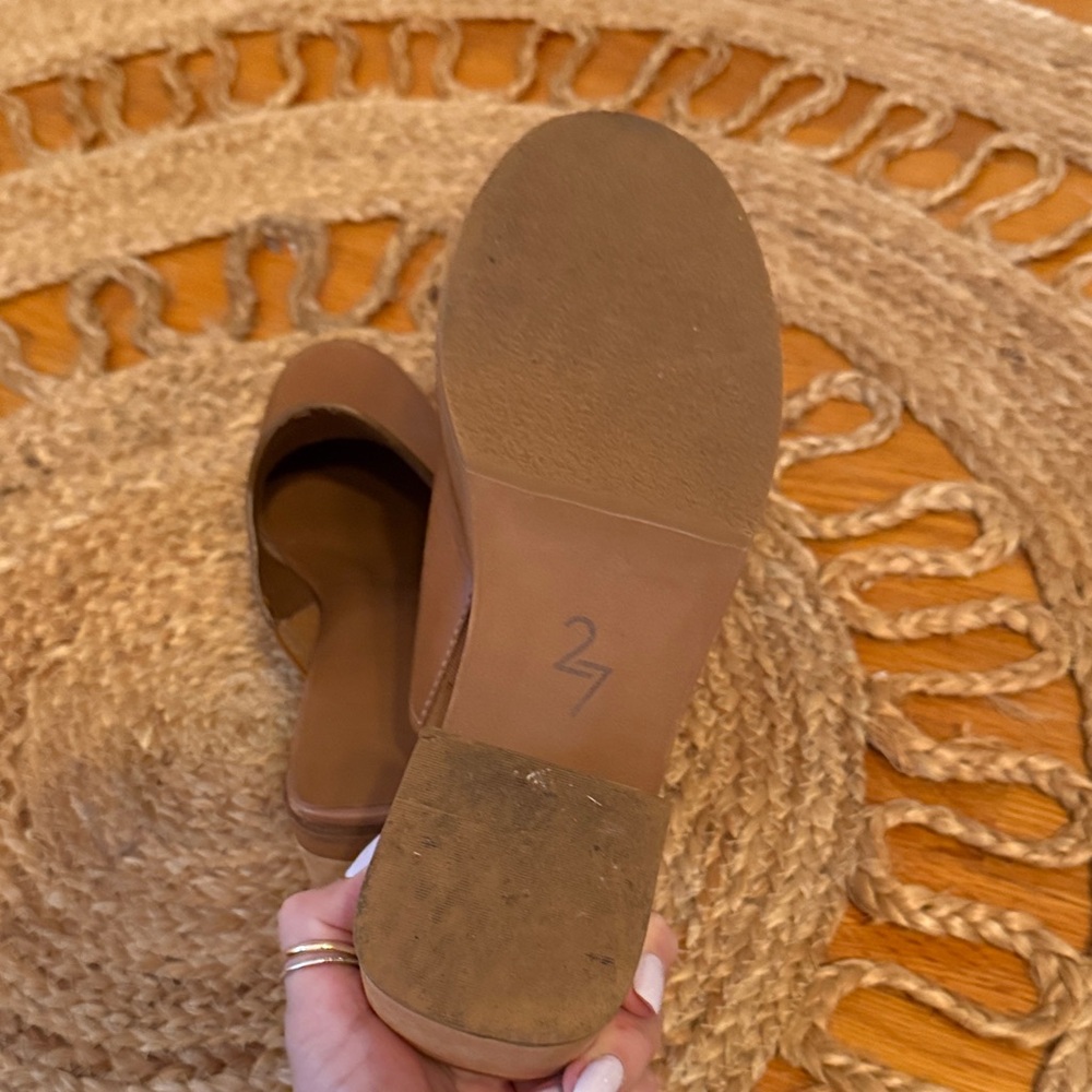 NATURALIZER Brown Leather Platform Mules - Picture 5 of 6